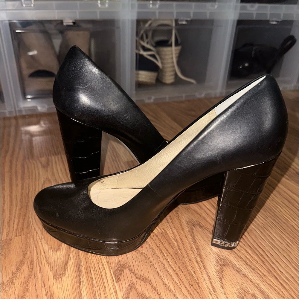Michael Kors Round Toe Stacked Heel